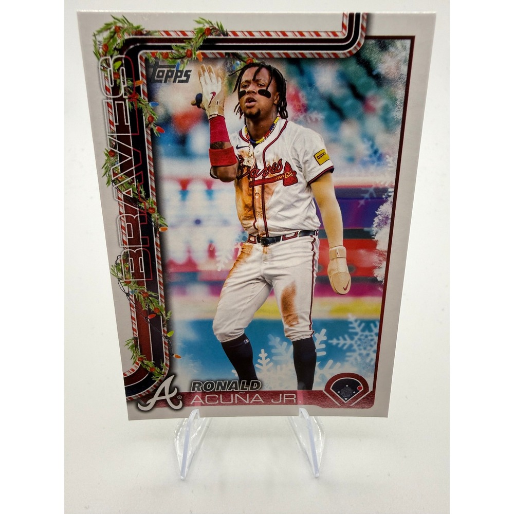 2025 Topps Holiday Ronald Acuna Jr Atlanta Braves Baseball Card H62